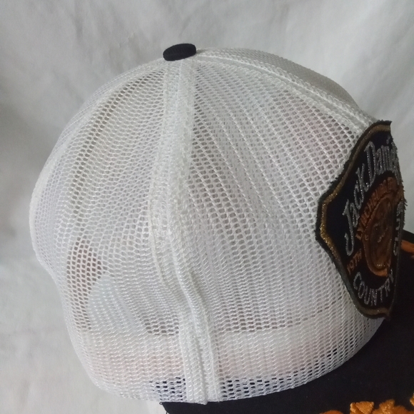 Vintage Jack Daniels Country Club Cap 19th Hole White & Black Mesh Snap Back Hat - Picture 6 of 13